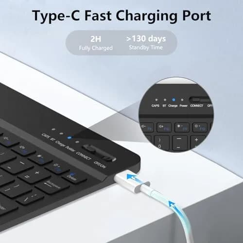 aMZCaSE Magnetic Keyboard Case for iPad Pro 13" (M5/M4) 2024-2025 | Detachable Folio with Pencil Holder thumbnail 6