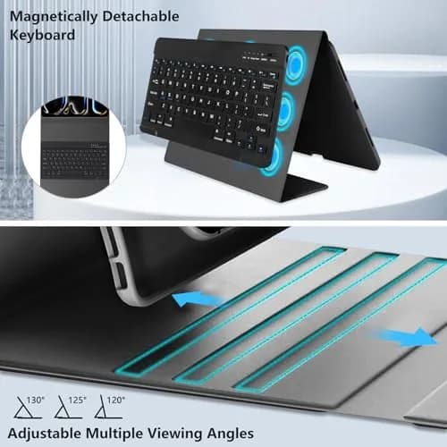 aMZCaSE Magnetic Keyboard Case for iPad Pro 13" (M5/M4) 2024-2025 | Detachable Folio with Pencil Holder thumbnail 3