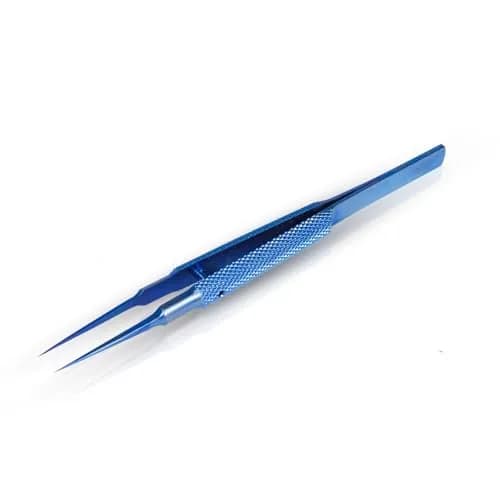 WEDOFIX Micro Precision Tweezers 10.8 cm (4.25'') Deep Blue | Fine Tip Anti-magnetic for Electronics & Jewelry thumbnail 1