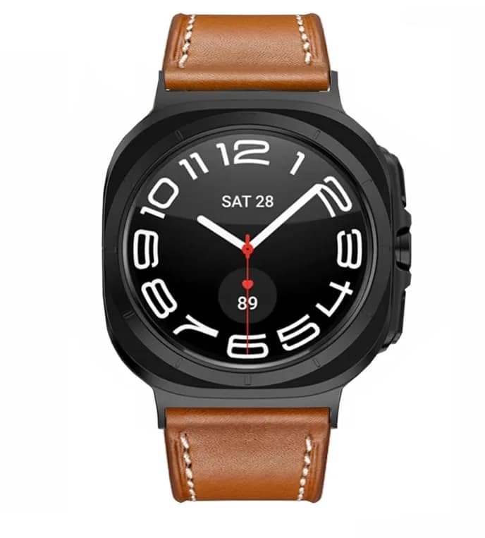 Olytop Leather Watch Band for Samsung Galaxy Watch Ultra 2/1 47mm | Fits 5.9"-8.1" Wrists thumbnail 6