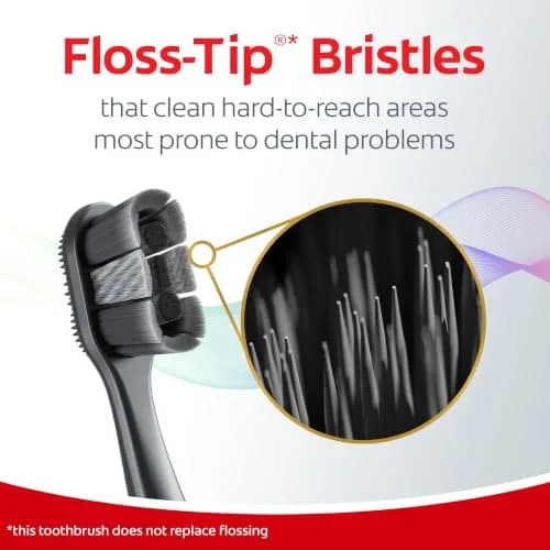 Colgate Total Whitening Charcoal Toothbrush, Soft, Black, 2 Pack | Deep Clean & Stain Removal thumbnail 5