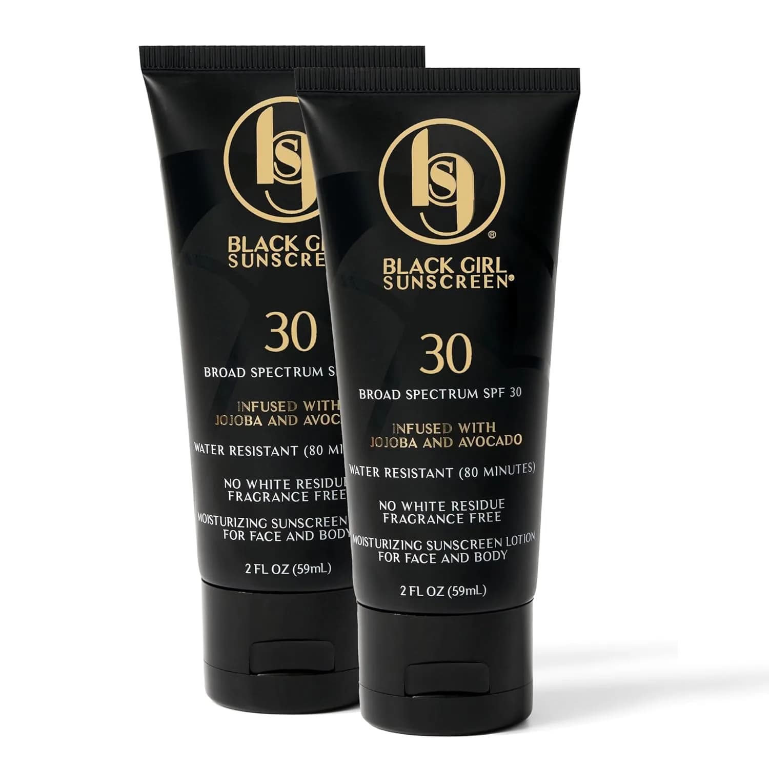 Black Girl Sunscreen SPF 30 Sun Lotion 6 Fl Oz (2 Pack) | No White Cast on Melanin-Rich Skin — SPF-30-4oz