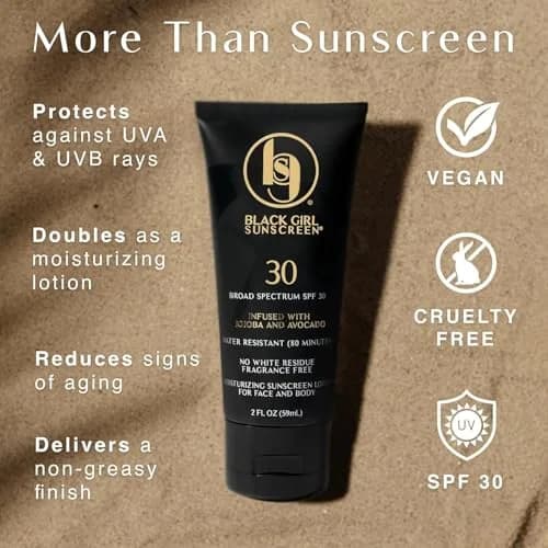 Black Girl Sunscreen SPF 30 Sun Lotion 118ml (2 Fl Oz) | Broad Spectrum UVA/UVB Protection thumbnail 3