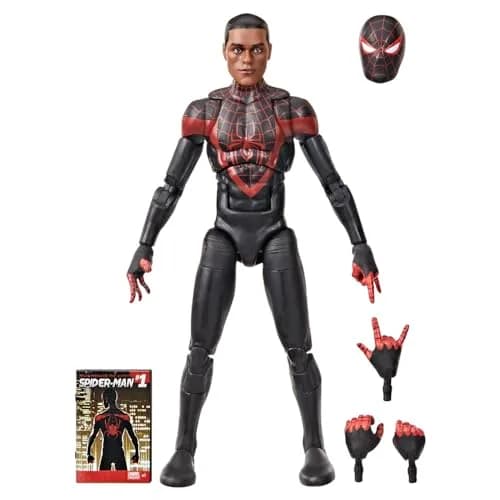 Hasbro Marvel Legends Ultimate Miles Morales Action Figure 6-inch (15.24 cm) | Comics-Inspired Collectible with Comic Accessory thumbnail 1
