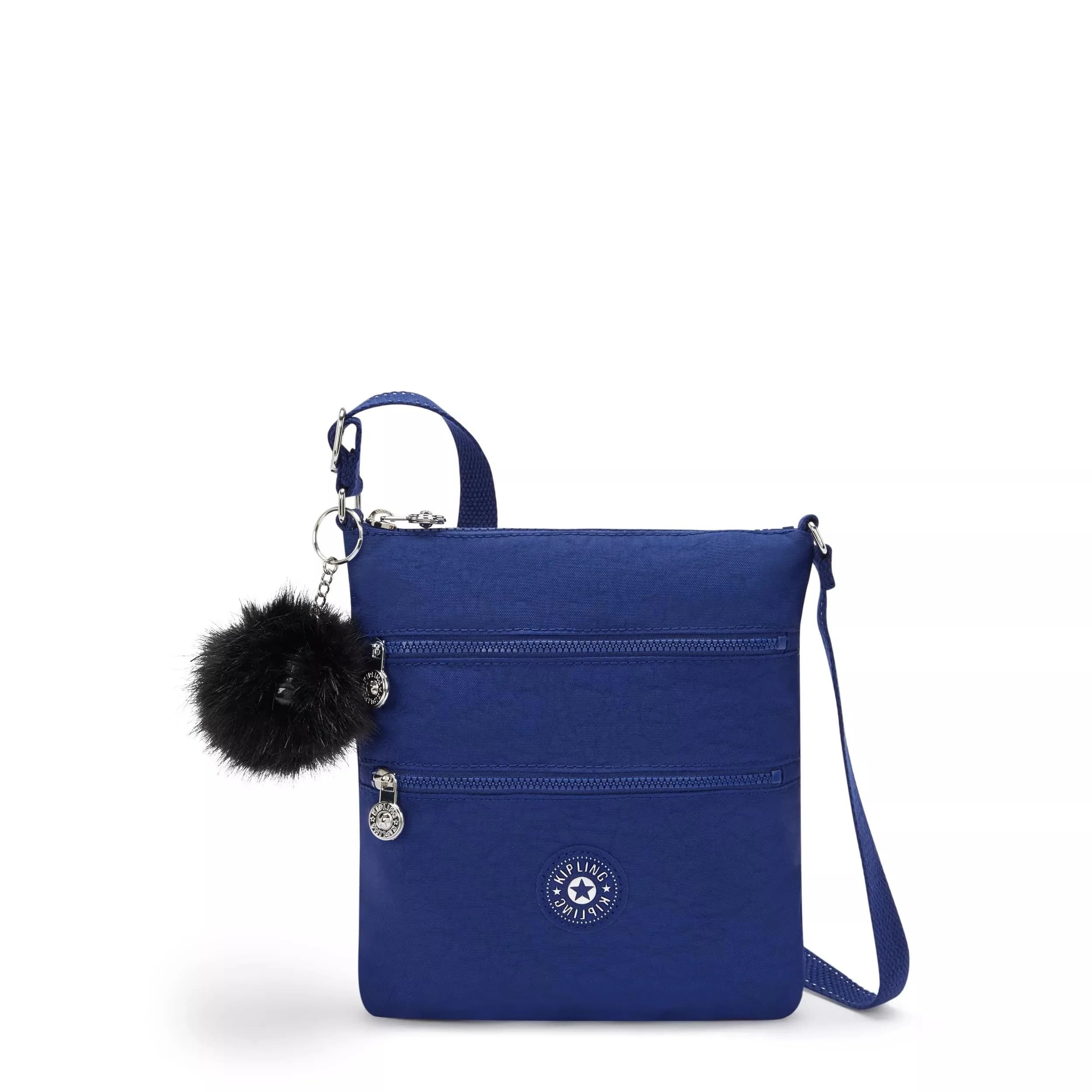 Kipling Women's Abanu Medium Crossbody Bag - Black Noir | Lightweight & Water Resistant — Brave Blue