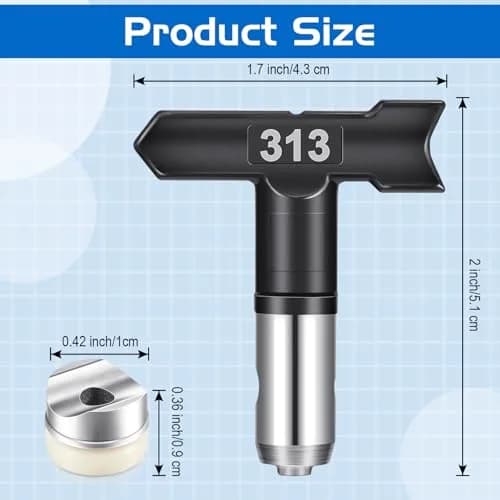 Zhengmy 12 Pcs Airless Paint Sprayer Tips Set 0.0109-0.0317 Inch Outlet | Reversible Spray Nozzles for Home & Industrial Painting thumbnail 3