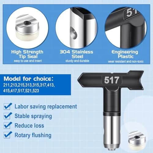 Zhengmy 12 Pcs Airless Paint Sprayer Nozzle Tips Set 413-623 | Reversible Spray Tips for Efficient Painting thumbnail 2