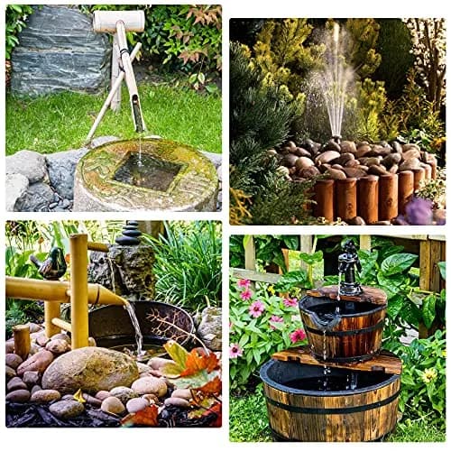 AISITIN 2-Pack DIY Solar Fountain Pump with 6 Nozzles & 9.8ft Power Cord | 1.5W Solar Powered Water Pump for Bird Baths, Ponds, Gardens thumbnail 2