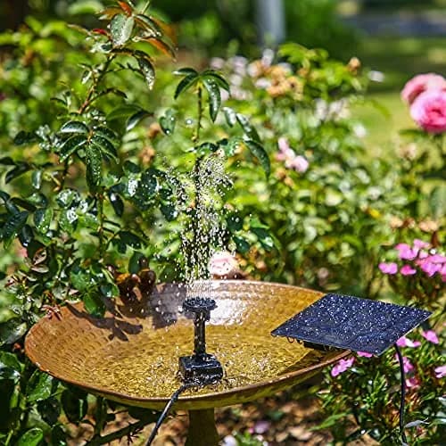 AISITIN 2-Pack DIY Solar Fountain Pump with 6 Nozzles & 9.8ft Power Cord | 1.5W Solar Powered Water Pump for Bird Baths, Ponds, Gardens thumbnail 3