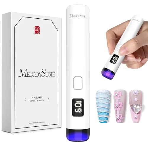 MelodySusie P-ART01R Flash Cure UV Nail Lamp 4.45in (11.3cm) | Rechargeable Cordless Handheld for Gel Polish thumbnail 1