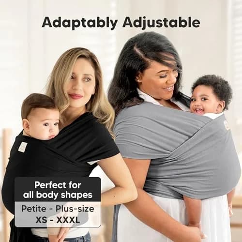 KeaBabies Original Baby Wrap Carrier Peacock Green | Ergonomic, IHDI Certified, Breathable Fabric for Newborns to Toddlers (7-35 lbs) thumbnail 4