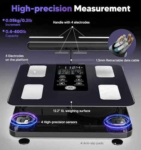 GE Smart Body Composition Analyzer Scale 2.05 kg (4.5 lb) | 50+ Metrics with Technology thumbnail 5