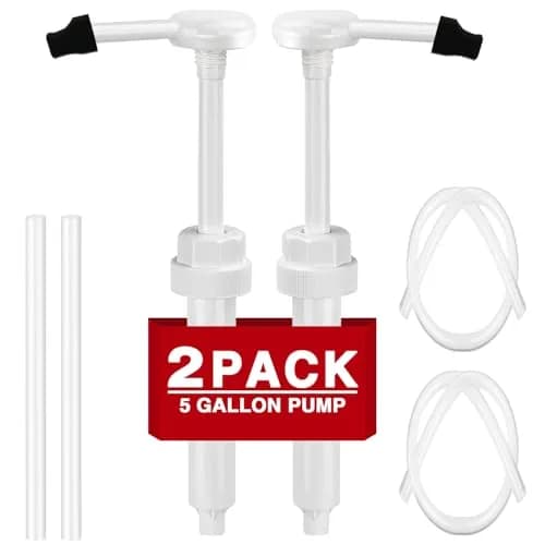 DupakSYS 2 Pack 5 Gallon Pump Dispenser 1 oz Pump with 50cm Extended Tube | Dispenses 30cc Per Press thumbnail 1