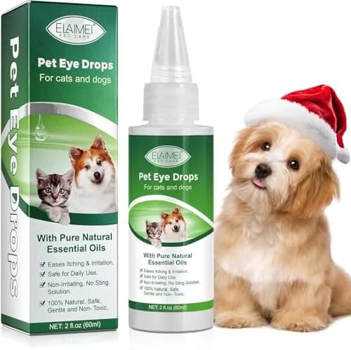 QRZBPZWE Pet Eye Drops for Dogs & Cats 60ml (2 Fl Oz) | Gentle Relief for Itching, Irritation & Allergies thumbnail 1