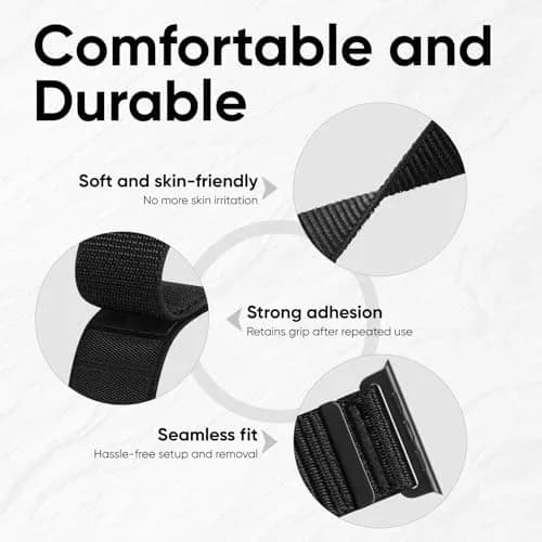 Straplanet Apple Watch Sport Armband & Ankle Strap | Breathable Nylon, Adjustable Fit (38mm-49mm) thumbnail 3