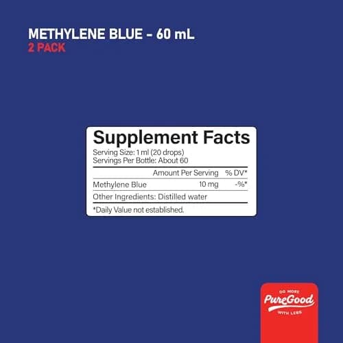 PureGood Methylene Blue 1% Liquid 60ml (2.03 fl oz) 2-Pack | Pharmaceutical Grade for Lab Use thumbnail 8