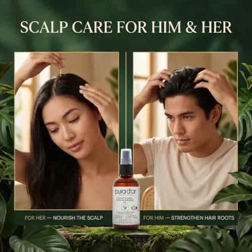 PURA D'OR Scalp & Hair Strengthening Oil 99ml (3.3 Fl Oz) | Ayurvedic Hair Growth & Breakage Reduction thumbnail 8