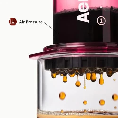 AeroPress Clear Pink Coffee Press | Portable 3-in-1 Brew Tech, Shatterproof Tritan, 10oz thumbnail 4