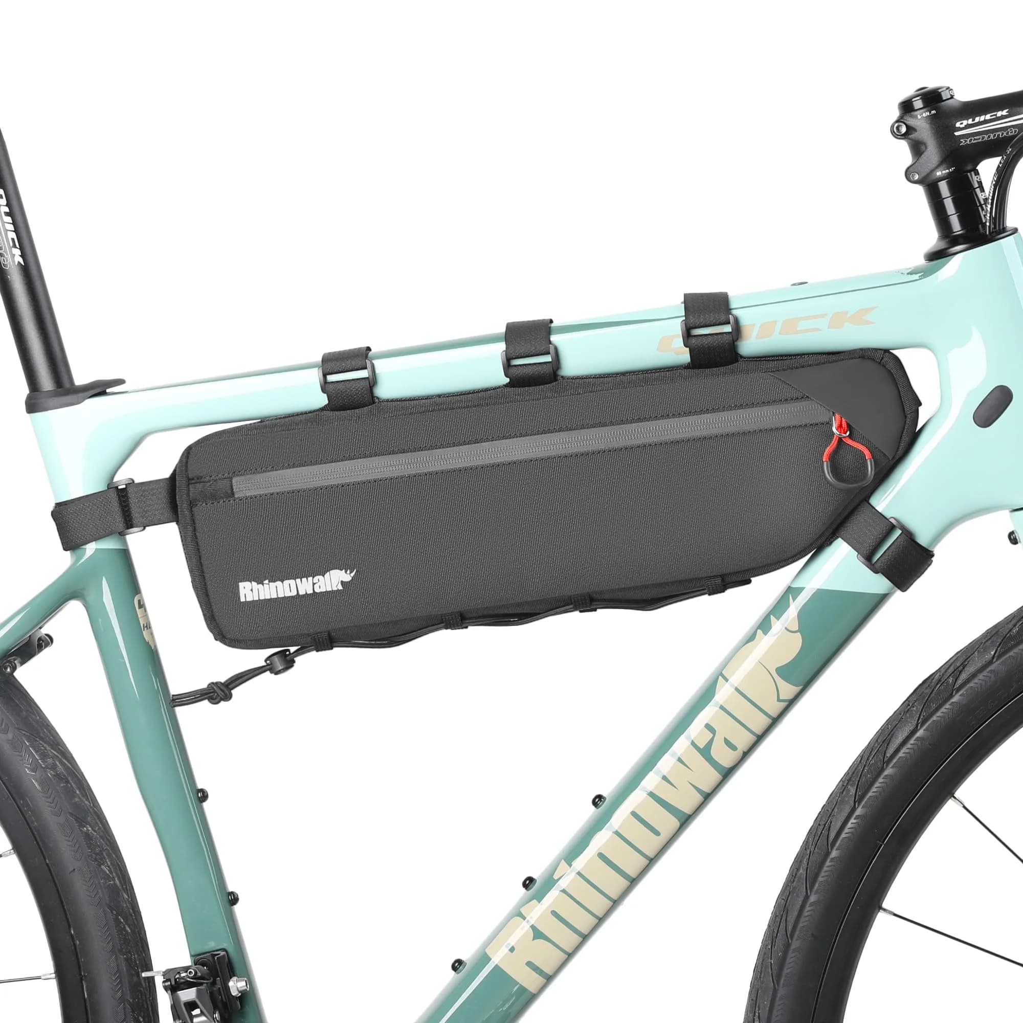 Rhinowalk Bike Frame Bag Waterproof Triangle Bicycle Under Top Tube Pouch 2.1L (Black) — Black