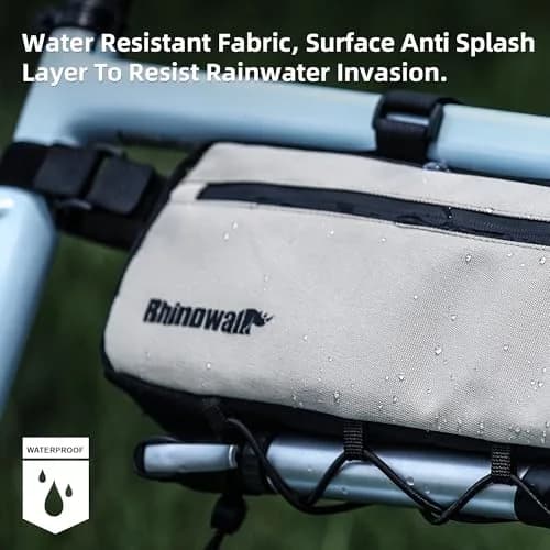 Rhinowalk Bike Frame Bag Waterproof Triangle Bicycle Under Top Tube Pouch 2.1L (Black) thumbnail 6