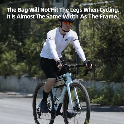 Rhinowalk Bike Frame Bag Waterproof Triangle Bicycle Under Top Tube Pouch 2.1L (Black) thumbnail 7