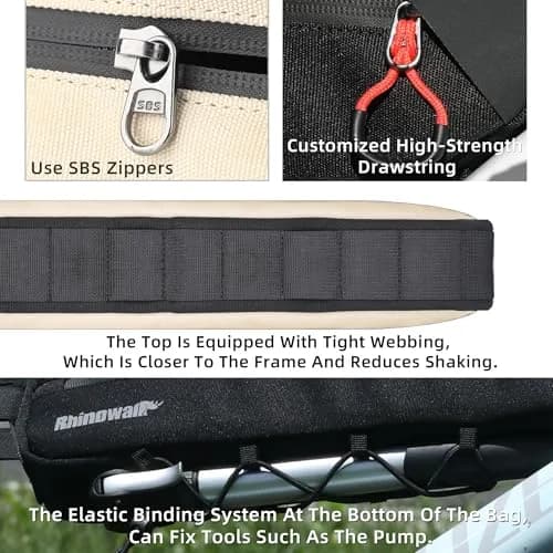 Rhinowalk Bike Frame Bag Waterproof Triangle Bicycle Under Top Tube Pouch 2.1L (Black) thumbnail 5