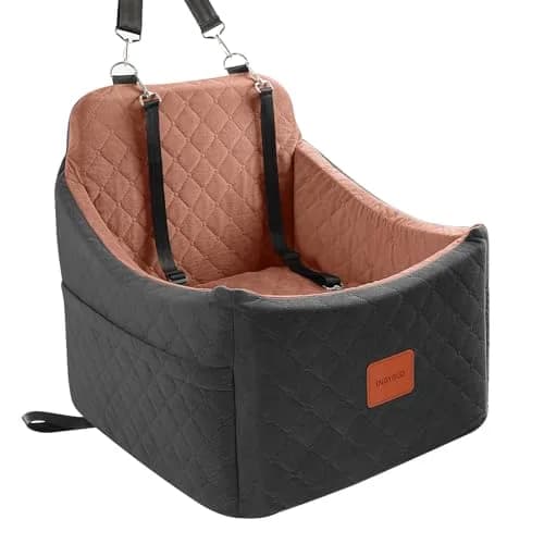 INDYBUD Dog Car Seat for Small/Medium Dogs | Memory Foam Travel Safety Booster (19 in) with Washable Cover thumbnail 1