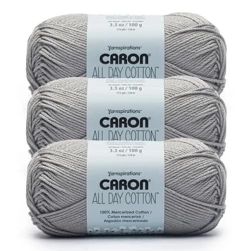 Caron All Day Cotton Yarn for Crocheting 100g/3.5oz | Soft Mercerized Cotton for All Projects thumbnail 1