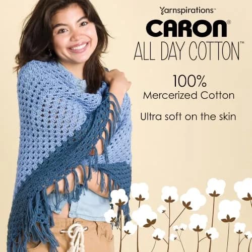 Caron All Day Cotton Yarn for Crocheting 100g/3.5oz | Soft Mercerized Cotton for All Projects thumbnail 2