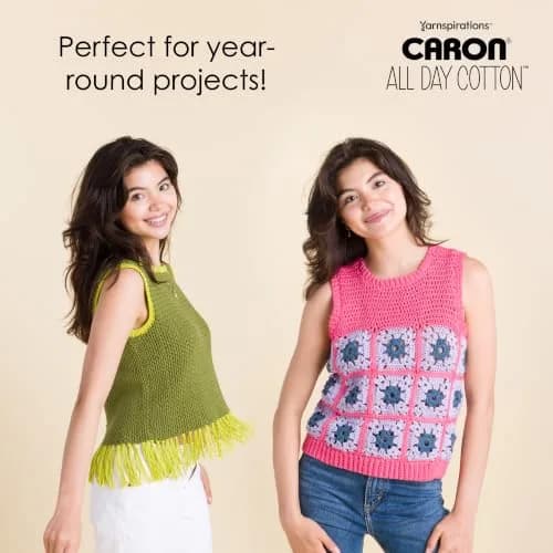 Caron All Day Cotton Yarn for Crocheting 100g/3.5oz | Soft Mercerized Cotton for All Projects thumbnail 4