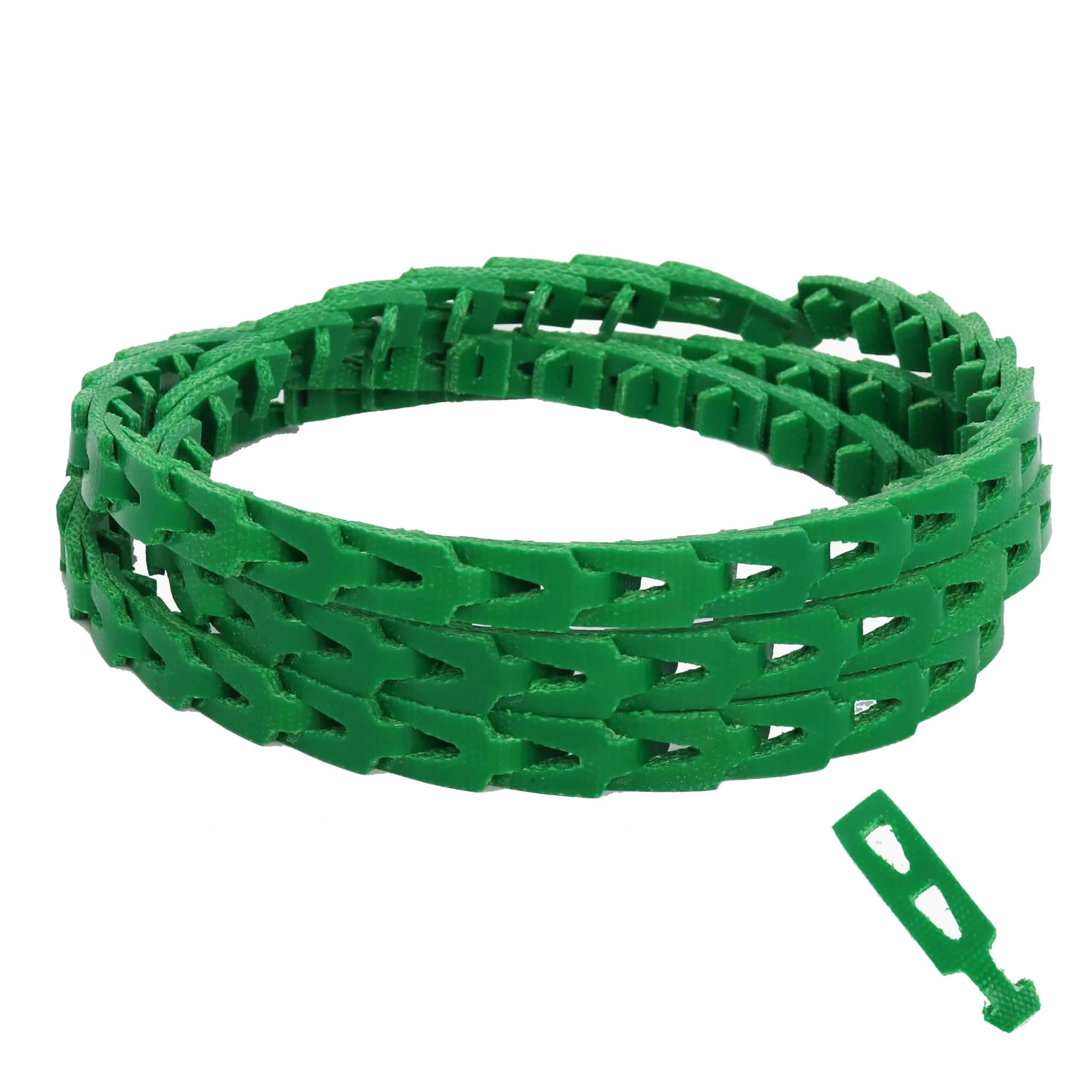 Poweka 1/2-Inch x 5-Feet Adjustable Link Drive V-Belt | Vibration-Free Industrial Transmission Belt — Green / 5 Feet