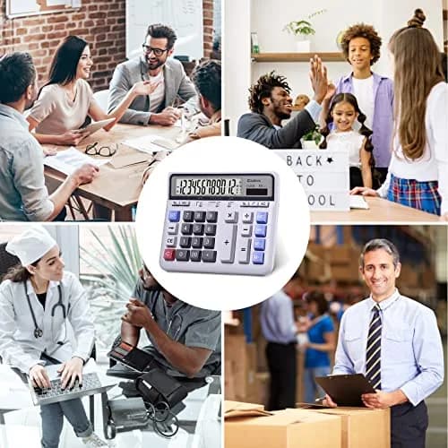 Comix Desktop Calculator 12 Digits White | Large LCD, Office & Home Use thumbnail 7