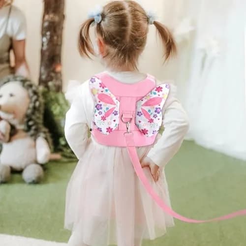 Accmor Toddler Harness Leash, Cute Butterfly Kids Leash + Anti Lost Wrist Link for Outdoor Travel, Adorable Child Walking Harness Wristband Assistant Strap Belt Keep Kids Close for Baby Boys Girls thumbnail 6