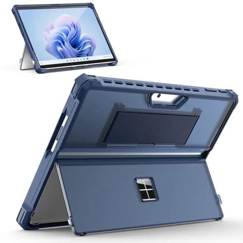 MoKo Blue Hybrid Protective Case for 13" Microsoft Surface Pro 12th 2026, Surface Pro 11/10/9 | Shockproof Kickstand Hand Strap thumbnail 1