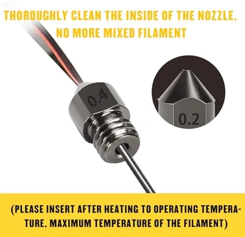 Asbrot Upgrade 3P - Poke Pin Pusher, 3D Printer Nozzle Cleaning Kit, Zinc Alloy Handle with 3 Pin, Dia 1.6mm by L 210mm thumbnail 4