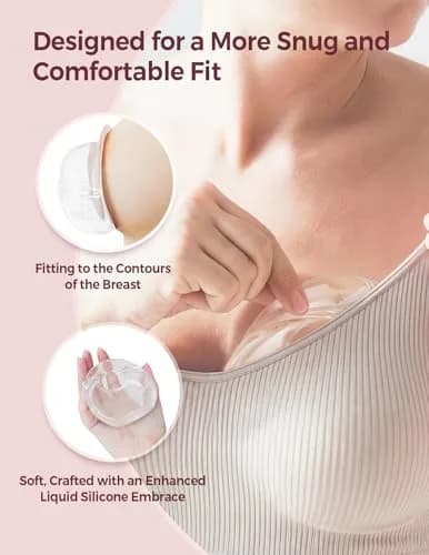 Momcozy Breast Milk Collector 3oz (90ml) 2-Pack | Passive Collection for High Milk Supply thumbnail 2