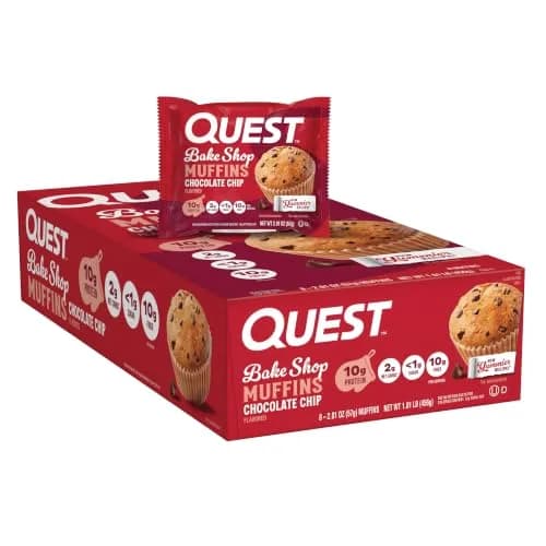 Quest Chocolate Chip Muffin 8 Count | 10g Protein, Low Carb & Sugar (en_US) thumbnail 1