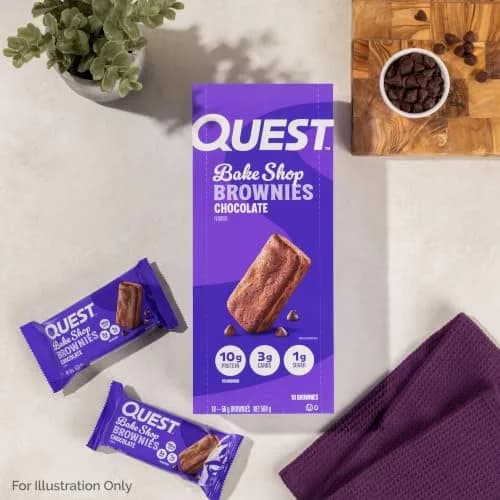 Quest Chocolate Brownie Protein Snack 10 Count | 10g Protein, 2g Net Carbs thumbnail 5