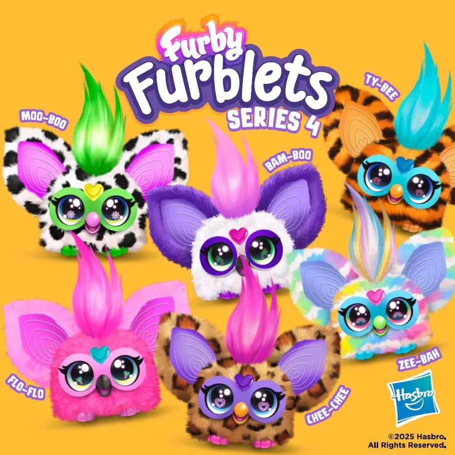 Furby Furblets Zee-Bah Mini Friend | Rainbow Zebra Plush Toy for Kids 6+ thumbnail 5