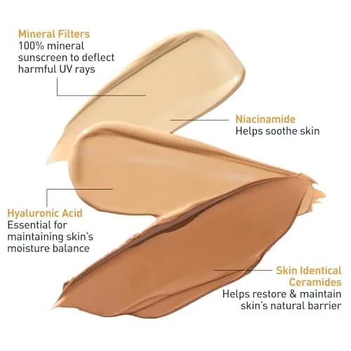 CeraVe Tinted Sunscreen for Face, Mineral SPF 30 Moisturizer, Deep, 50ml (1.7 Fl Oz) | Broad Spectrum Protection thumbnail 3