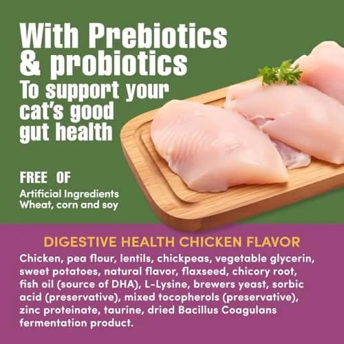 Get Naked Biteables Daily Crunchy Cat Treats for Digestive Health, Chicken Flavor, 170g (6oz) | Grain-Free Probiotic Cat Snacks thumbnail 6