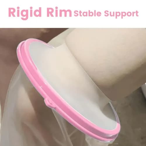 CIVJET Waterproof Cast Cover for Shower Leg, Short Leg, Pink | Medical Grade Protection for Foot and Ankle thumbnail 3