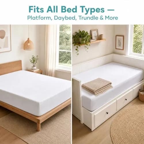 OhGeni Waterproof Mattress Protector Queen Size 6-18" | Noiseless & Breathable thumbnail 7