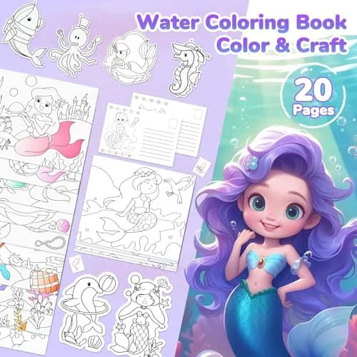 JoyCat Paint with Water Coloring Books for Toddlers (Underwater World) 22.1 cm x 24.4 cm x 1.7 cm | Mess-Free Toddler Art Activity thumbnail 2