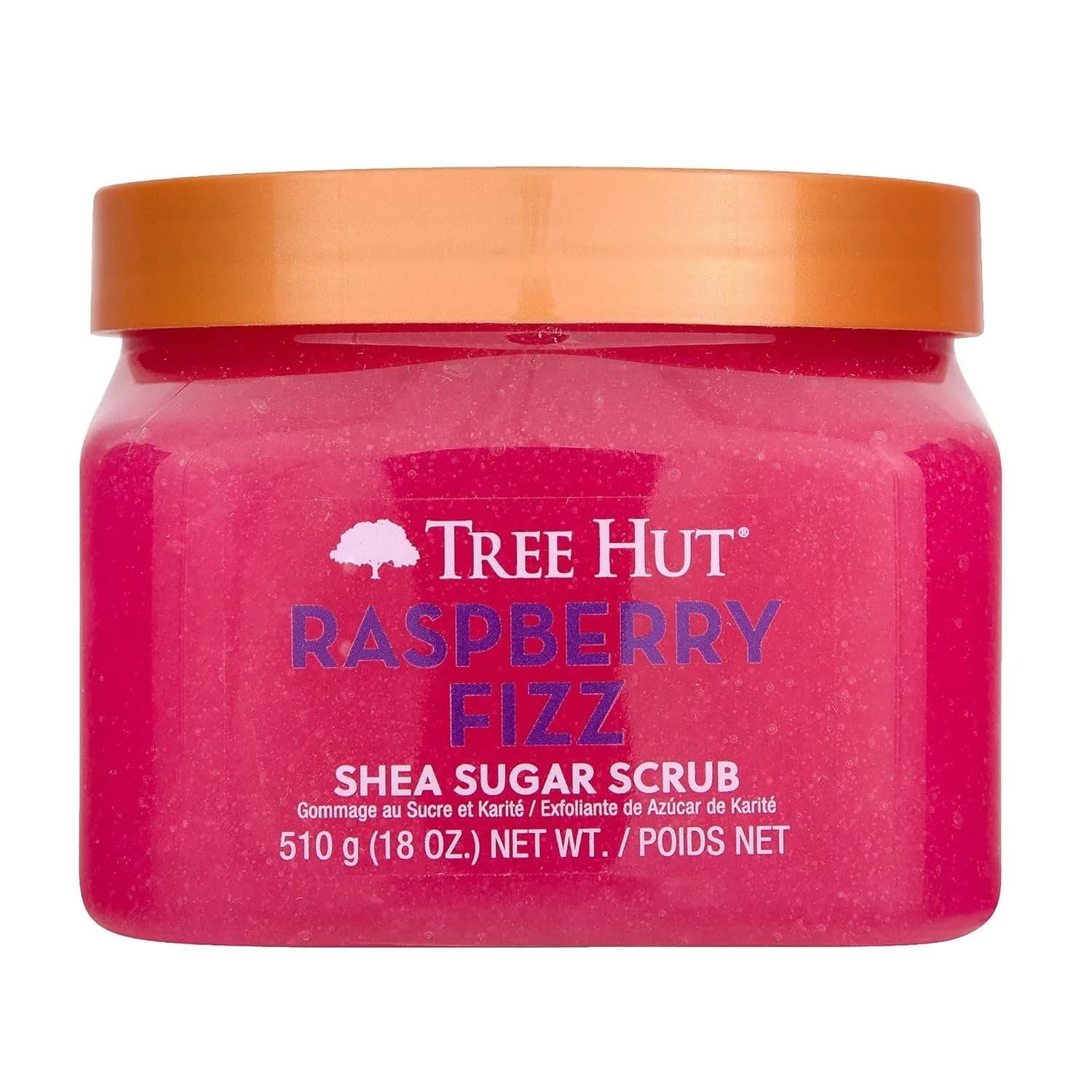 Tree Hut Raspberry Fizz Body Scrub 510g (18 Oz) | Exfoliating & Nourishing with Shea Butter