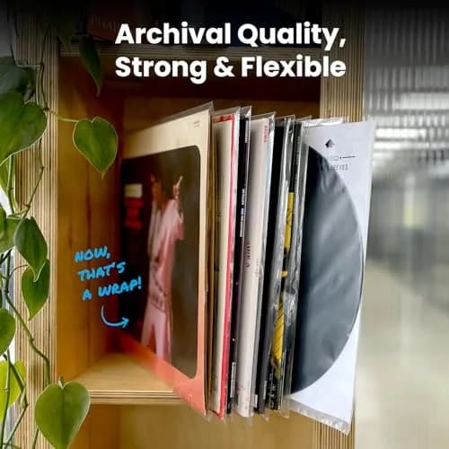 EVEO Outer Vinyl Record Sleeves 100 Count | Crystal Clear Polypropylene for LP Protection thumbnail 3