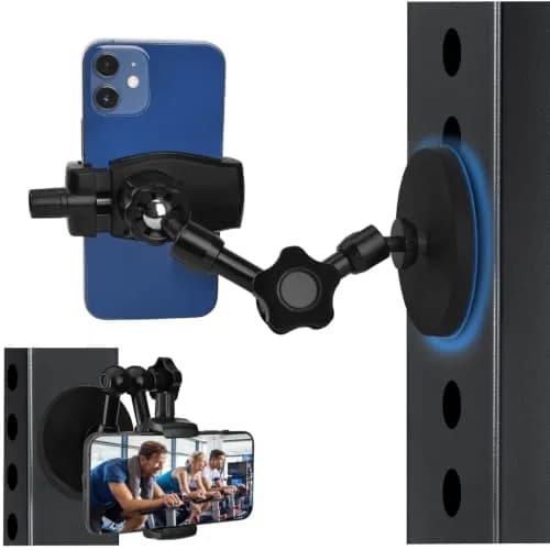 HOYXUN Magnetic Phone Holder for Gym, Heavy Duty 360° Adjustable Metal Arm | Strong Magnet & Multi-Angle Support thumbnail 1