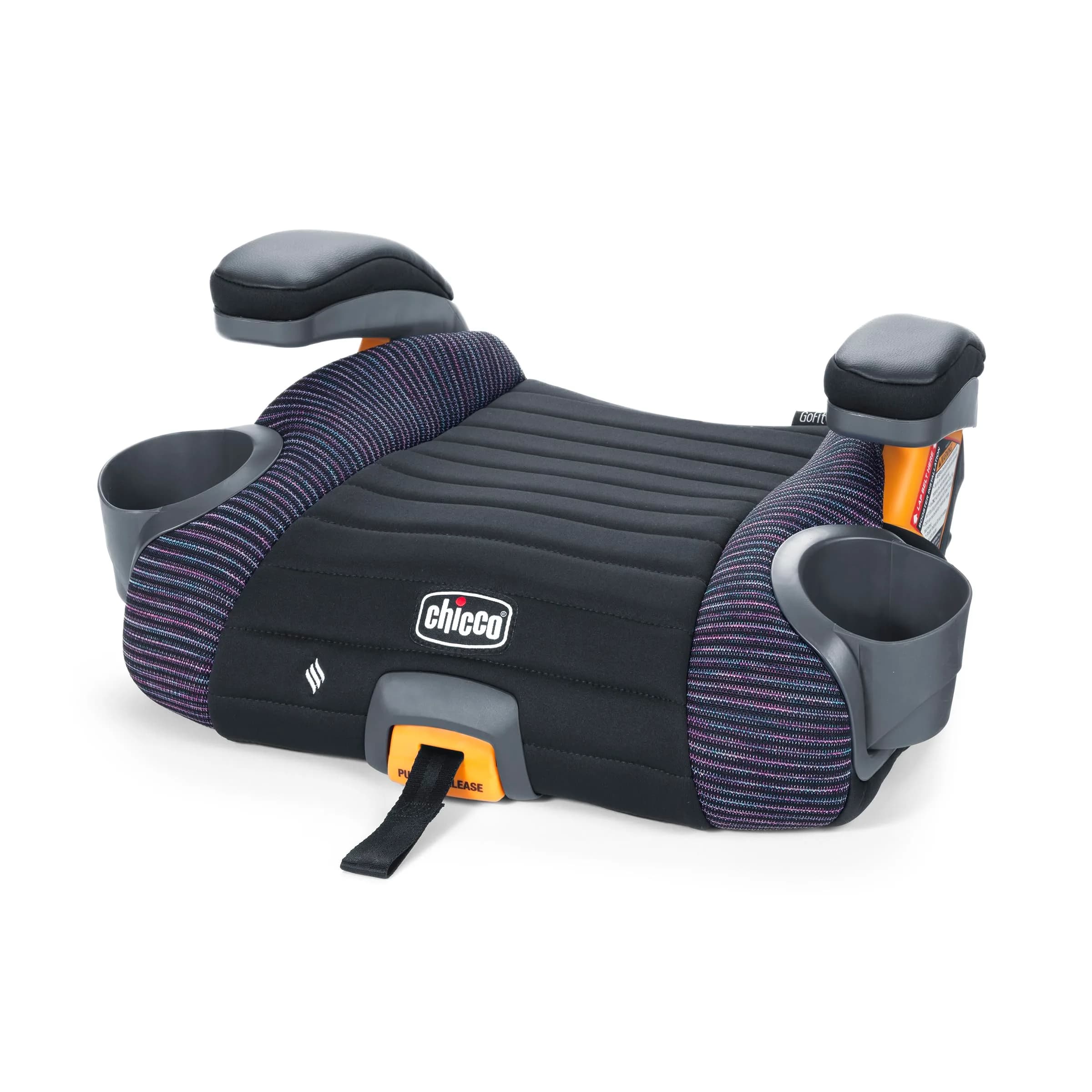 Chicco GoFit Plus Backless Booster Car Seat with Latch, 2.5 kg (5.5 lb) | IIHS Best Bet for Ages 4+, 40-110 lbs — Confetti/Black / GoFit ClearTex Plus