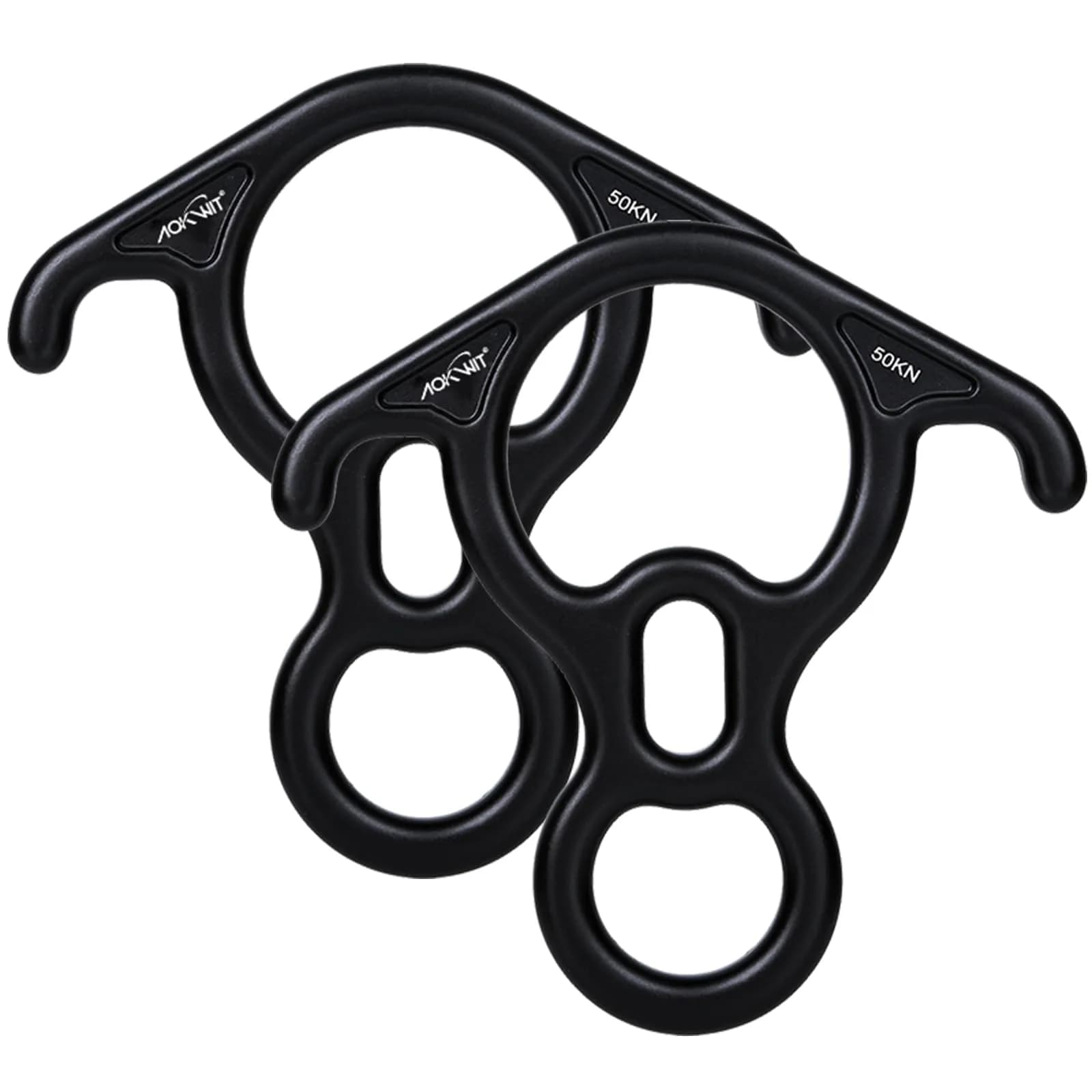 AOKWIT 50kN Rescue Figure 8 Descender 282g (9.95 oz) | Bent-Ear Belay Device for Climbing & Rescue - main product image