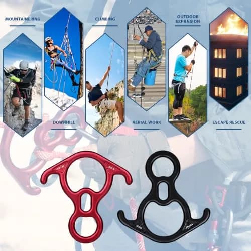 AOKWIT 50KN Rescue Figure 8 Descender 17cm (6.7in) | Bent-Ear Belay Device for Rock Climbing & Rescue thumbnail 7